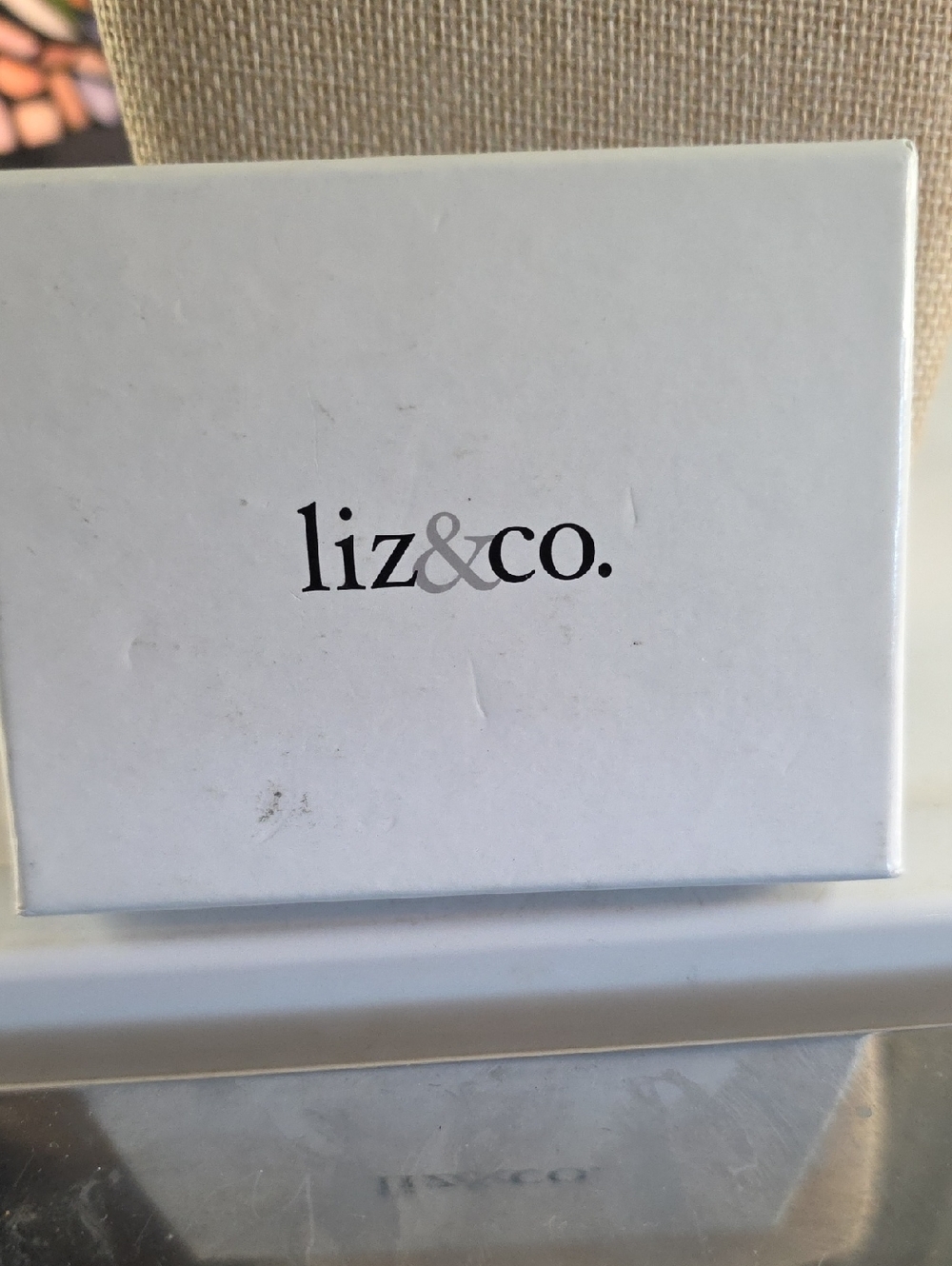 liz & co. Gold-Tone Necklace and Drop Earrings with Green Crystal, May NWT - Picture 4 of 4
